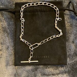 All Saints Silver Chain Necklace 15in